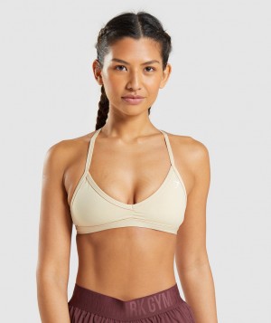Dámské Sportovní Podprsenka Gymshark Minimal Světle Žluté Hnědé | 15603-DXKO