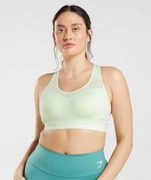 Dámské Sportovní Podprsenka Gymshark Open Back Zelene | 68452-RTJU