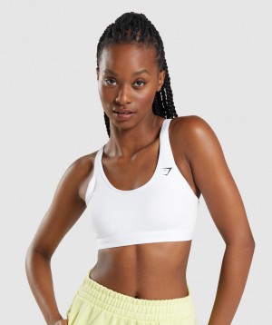 Dámské Sportovní Podprsenka Gymshark Scoop Neck Bílé | 27869-RLVM
