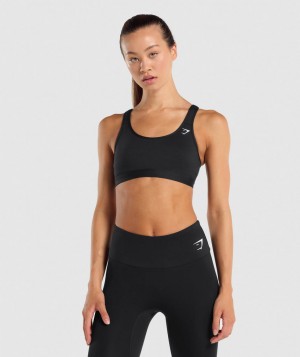 Dámské Sportovní Podprsenka Gymshark Scoop Neck Černé | 82097-AYWJ
