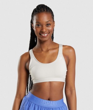 Dámské Sportovní Podprsenka Gymshark Scoop Neck Šedé | 38459-WVNQ