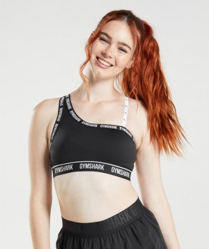 Dámské Sportovní Podprsenka Gymshark Strike Černé Bílé | 53492-FIVR