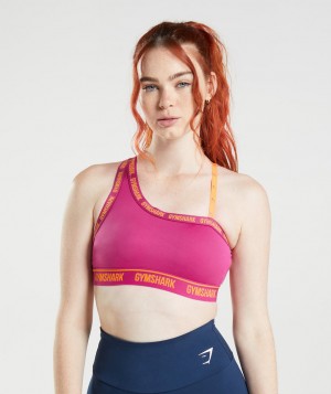 Dámské Sportovní Podprsenka Gymshark Strike Růžové Oranžové | 94675-MODV