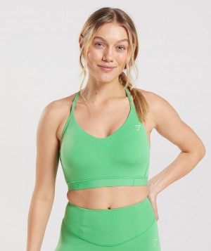 Dámské Sportovní Podprsenka Gymshark Studio Zelene | 28340-VJAE