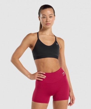 Dámské Sportovní Podprsenka Gymshark V Neck Černé | 51624-XTGM