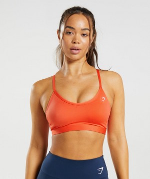 Dámské Sportovní Podprsenka Gymshark V Neck Oranžové | 18427-EHXQ