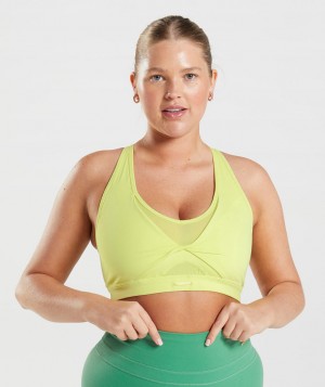 Dámské Sportovní Podprsenka Gymshark Whitney Mesh Zelene | 40268-BQKF