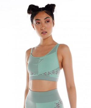 Dámské Sportovní Podprsenka Gymshark Wtflex Cyborg Seamless Blankyt Růžové Blankyt | 52168-ZVPU