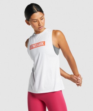 Dámské Tílko Gymshark Animal Graphic Infill Bílé | 29743-MQLE