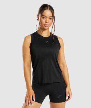 Dámské Tílko Gymshark Flex Loose Top Černé | 89421-MRVI