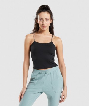 Dámské Tílko Gymshark Pause Cami Černé | 47036-AMWG