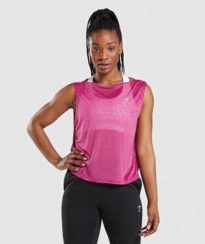 Dámské Tílko Gymshark Training Oversized Růžové | 46078-HKQI