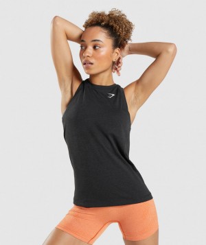Dámské Tílko Gymshark Vital Seamless 2.0 Light Černé | 60458-LZNV