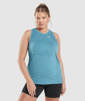 Dámské Tílko Gymshark Vital Seamless 2.0 Light Tyrkysové | 96012-RXIL