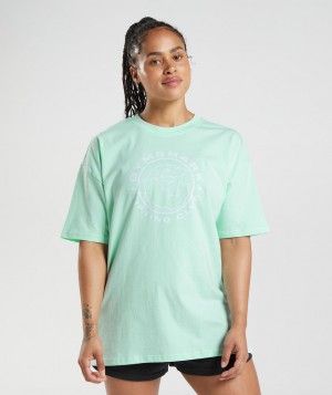 Dámské Tričko Gymshark Legacy Oversized Blankyt | 21896-MIPX