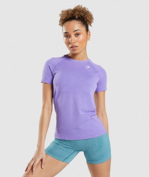 Dámské Tričko Gymshark Vital Seamless 2.0 Light Světle Fialové | 20168-JNPS