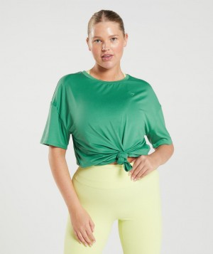 Dámské Tričko Gymshark Whitney Oversized Zelene | 76548-FSWC