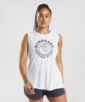Dámské Vesta Gymshark Legacy Bílé | 10836-RACL