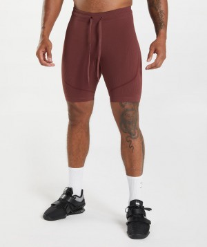 Pánské Kraťasy Gymshark 315 Seamless 1/2 Růžové Hnědé Vínové | 84569-PZKN