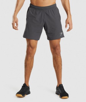 Pánské Kraťasy Gymshark Apex 8" Function Černé Šedé | 26135-HRGM