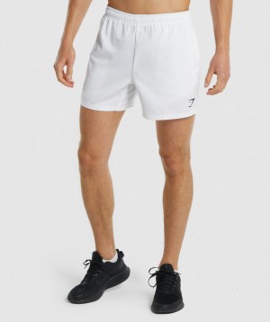 Pánské Kraťasy Gymshark Arrival 5" Bílé | 58430-HOSM