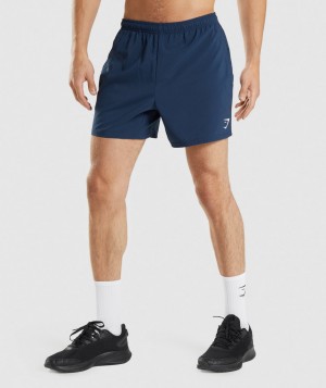 Pánské Kraťasy Gymshark Arrival 5" Tmavě Blankyt | 49327-IORT