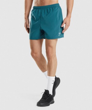 Pánské Kraťasy Gymshark Arrival 5" Tyrkysové | 30251-TCJQ