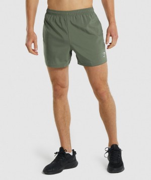Pánské Kraťasy Gymshark Arrival 5" Zelene | 84527-UEIY