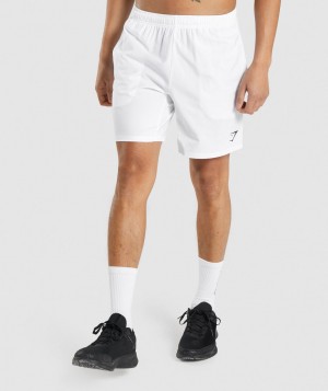Pánské Kraťasy Gymshark Arrival 7" Bílé | 42153-FLZW