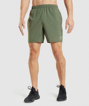 Pánské Kraťasy Gymshark Arrival Olivy Zelené | 74958-IBDV
