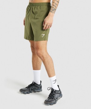 Pánské Kraťasy Gymshark Arrival Tmavě Zelene | 83261-NDHG