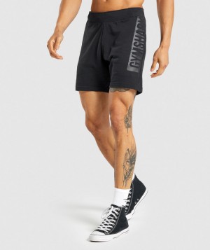 Pánské Kraťasy Gymshark Bold Černé | 54082-RSBH
