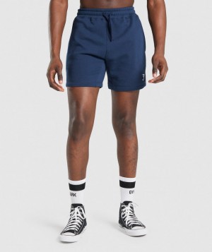 Pánské Kraťasy Gymshark Crest Tmavě Blankyt | 17039-PILM
