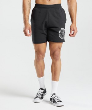 Pánské Kraťasy Gymshark Legacy Černé | 27095-MFVK