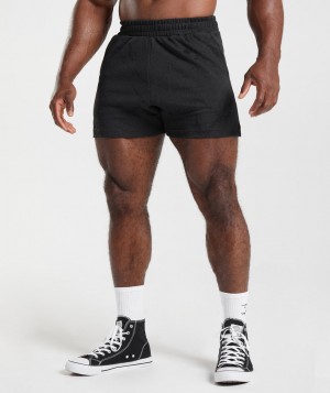 Pánské Kraťasy Gymshark Power 5" Short Černé | 07468-YNZR