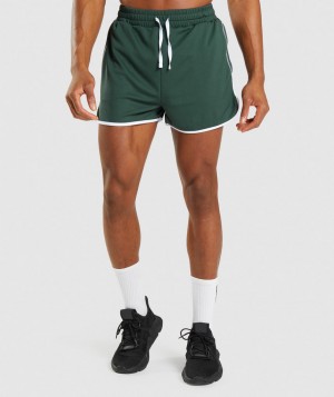Pánské Kraťasy Gymshark Recess 3" Zelene Bílé | 75184-VLGX