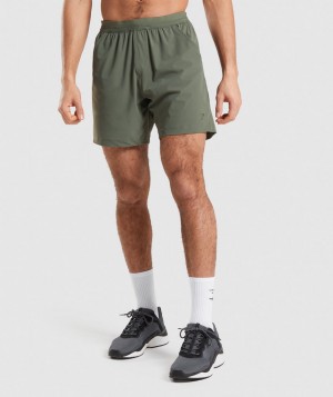 Pánské Kraťasy Gymshark Studio Olivy Zelené | 25701-UZEY