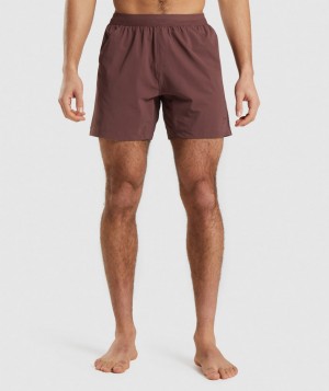 Pánské Kraťasy Gymshark Studio Růžové Hnědé | 32684-JKFN