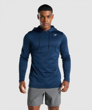 Pánské Mikina s Kapucí Gymshark Arrival Tmavě Blankyt | 90214-EQUP
