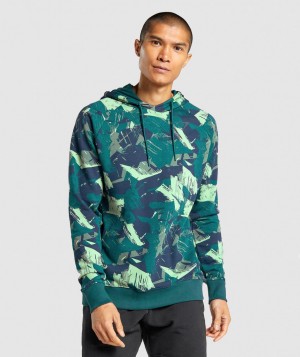 Pánské Mikina s Kapucí Gymshark Bold Zelene | 94063-LSFA
