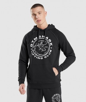 Pánské Mikina s Kapucí Gymshark Legacy Černé | 83914-FWDX