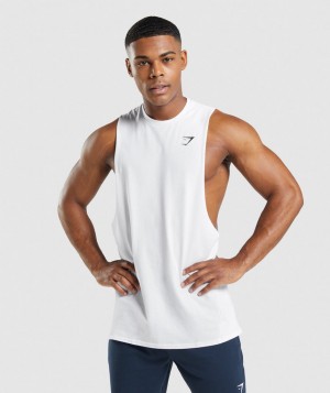 Pánské Pokles Gymshark Critical 2.0 Arm Bílé | 86319-FWVO