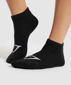 Pánské Ponožky Gymshark Trainer 3pk Černé | 08472-PMIG