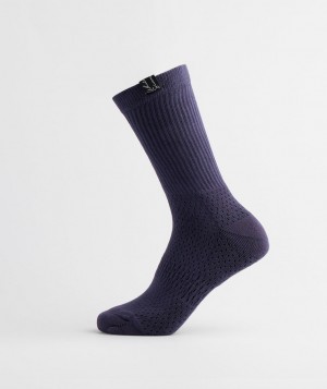 Pánské Ponožky Gymshark Whitney Tab Crew 1pk Indigo Tmavě Blankyt | 12907-GRJM