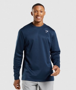 Pánské Pulovr Gymshark Arrival Crew Sweatshirt Tmavě Blankyt | 40891-FQIV