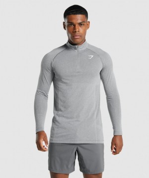 Pánské Pulovr Gymshark Vital Light 1/4 Zip Šedé | 51867-XBUP
