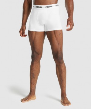Pánské Spodní Prádlo Gymshark Boxers 2pk Bílé | 46281-BDZP