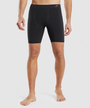 Pánské Spodní Prádlo Gymshark Hybrid Boxer Černé Světle Šedé | 26487-YSDT