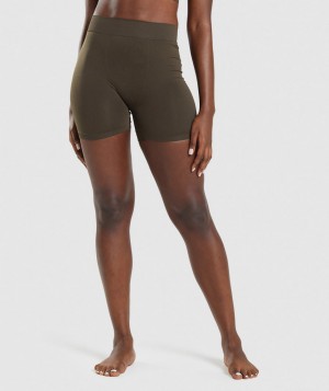 Pánské Spodní Prádlo Gymshark Seamless Boxers Hnědé | 02391-XTBZ