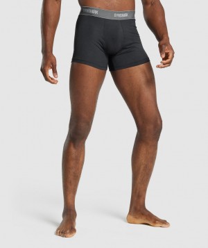 Pánské Spodní Prádlo Gymshark Sports Tech Boxers 2pk Černé | 24783-YQBO